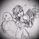 Szárny tetoválás vázlat