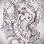 Cool Wings Tattoo Sketch