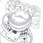 Fényképvázlatok egy kör tetoválásról, keltezés: 2018.09.17. №153 - kör tetoválás felvázolása -