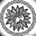 Bohém kézzel rajzolt nap és hold.