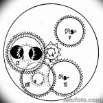 Fényképvázlatok egy kör tetoválásról 2018.09.17. №091 - kör tetoválás felvázolása -