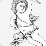 Zdjęcie Szkic tatuażu kupidyna z 11.09.2018 №003 - Szkic tatuażu kupidyna -