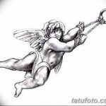 Zdjęcie Szkic tatuażu kupidyna z 11.09.2018 №009 - Szkic tatuażu kupidyna -