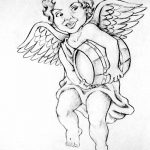 Zdjęcie Szkic tatuażu kupidyna z 11.09.2018 №015 - Szkic tatuażu kupidyna -