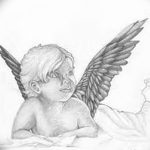 Zdjęcie Szkic tatuażu kupidyna z 11.09.2018 №031 - Szkic tatuażu kupidyna -