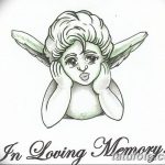 Zdjęcie Szkic tatuażu kupidyna z 11.09.2018 №033 - Szkic tatuażu kupidyna -