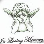 Zdjęcie Szkic tatuażu kupidyna z 11.09.2018 №035 - Szkic tatuażu kupidyna -