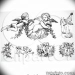 Zdjęcie Szkic tatuażu kupidyna z 11.09.2018 №037 - Szkic tatuażu kupidyna -