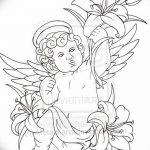 Zdjęcie Szkic tatuażu kupidyna z 11.09.2018 №042 - Szkic tatuażu kupidyna -