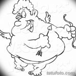 Zdjęcie Szkic tatuażu kupidyna z 11.09.2018 №048 - Szkic tatuażu kupidyna -