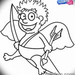 Zdjęcie Szkic tatuażu kupidyna z 11.09.2018 №054 - Szkic tatuażu kupidyna -