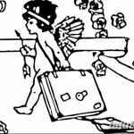 Zdjęcie Szkic tatuażu kupidyna z 11.09.2018 №079 - Szkic tatuażu kupidyna -