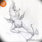 Zdjęcie Szkic tatuażu kupidyna z 11.09.2018 №100 - Szkic tatuażu kupidyna -