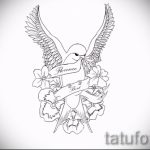 Gyönyörű fecske rajz - amely tökéletes vázlatként egy érdekes fecsketetováláshoz