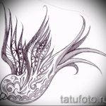 Hűvös fecskerajz - amely jól működik vázlatként egy hűvös fecsketetováláshoz