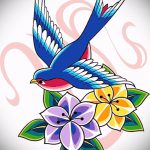 Szokatlan nyelési minta - tökéletes vázlatként egy hűvös fecsketetováláshoz