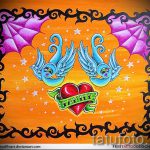 Hűvös fecskerajz - amely vázlatként méltó egy észrevehető fecsketetováláshoz