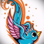 Szokatlan nyelési minta - amely tökéletes vázlatként egy exkluzív fecsketetováláshoz