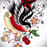 Hűvös fecskerajz - amely vázlatként méltó egy exkluzív fecsketetováláshoz