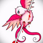 Hűvös fecske rajz - tökéletes vázlatként egy érdekes fecsketetováláshoz