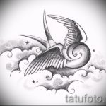 Egy fecske eredeti rajza - amely jól illik vázlatként egy érdekes fecsketetováláshoz