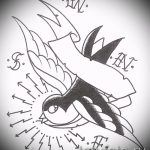 Stílusos fecskerajz - amely vázlatként jó egy érdekes fecsketetováláshoz