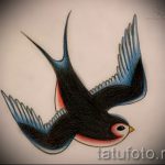 Gyönyörű fecske rajz - amely tökéletes vázlatként egy hűvös fecsketetováláshoz