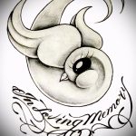 Egy fecske eredeti rajza - amely jól illik vázlatként egy észrevehető fecsketetováláshoz