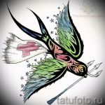 Hűvös fecske rajz - amely jól működik vázlatként egy hűvös fecske tetováláshoz