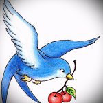 Egy fecske eredeti rajza - amely tökéletes vázlatként egy hűvös fecsketetováláshoz