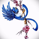 Hűvös fecskerajz - amely vázlatként méltó egy exkluzív fecsketetováláshoz