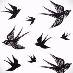 Hűvös fecskerajz - amely vázlatként hűvös egy exkluzív fecsketetováláshoz
