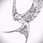 Egy fecske stílusos rajza - amely vázlatként méltó egy érdekes fecsketetováláshoz