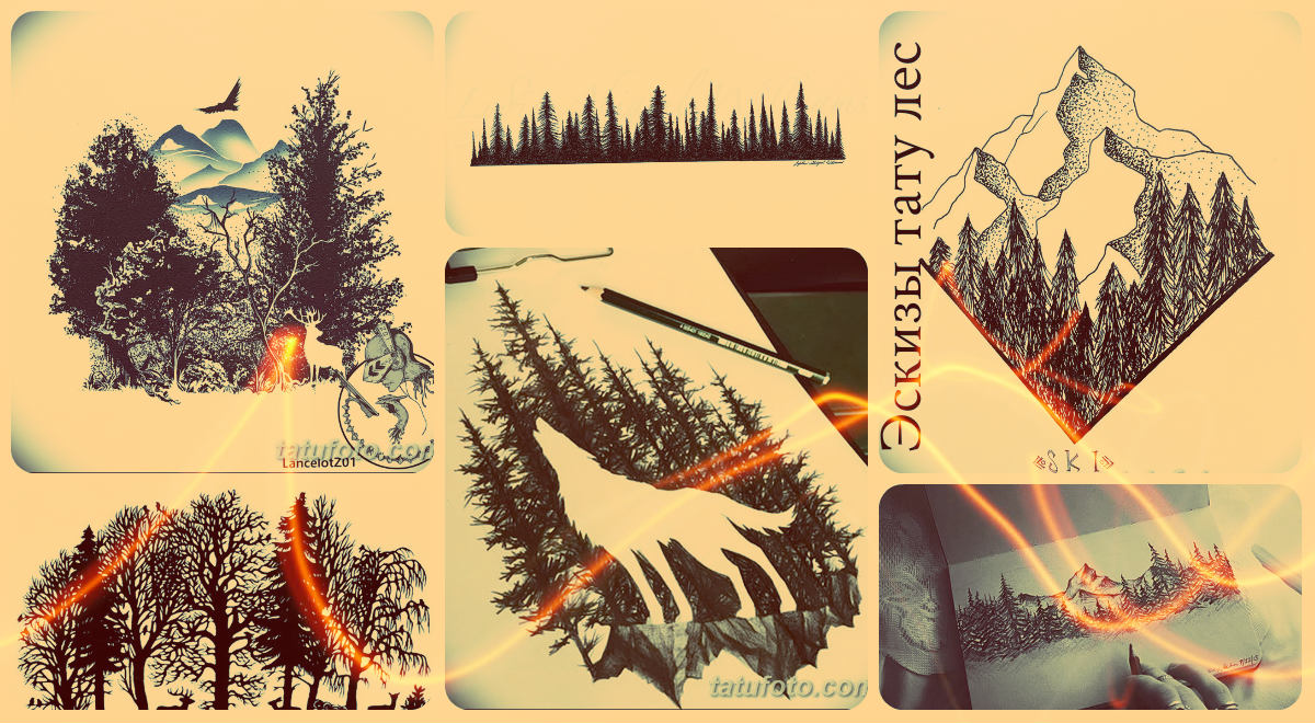 Erdei tetoválás minták