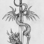 fotó Vázlatok egy kardról és egy kígyó tetoválásról, 2017. 09. 26 -án, № 008 - Vázlatok tetováló kardról -