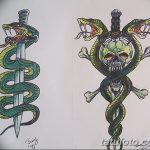 fotó Vázlatok kardról és kígyó tetoválásról, 2017. 09. 26 -án №021 - Vázlatok tetováló kardról -