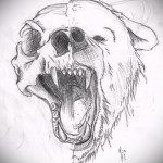 Medve tetoválás vázlata 4