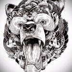 Medve tetoválás vázlata 5