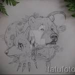 Medve tetoválás vázlata 6