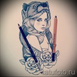 Medve tetoválás vázlata 7