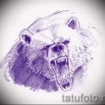 Medve tetoválás vázlata 8