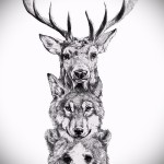 Medve tetoválás vázlata 10