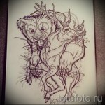 Medve tetoválás vázlata 14