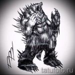 Medve tetoválás vázlata 29