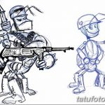 снимка Скица на татуировка на мравка от 09.07.2017 г. №006 - Скица на татуировка на мравка -