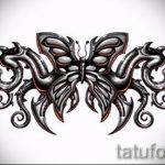 Példa a hát alsó részén lévő tetoválás vázlatára - opció - tatufoto.ru - 75