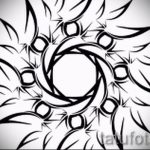 Példa a hát alsó részén található tetoválás vázlatára - opció - tatufoto.ru - 66