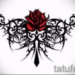 Példa a hát alsó részén található tetoválás vázlatára - opció - tatufoto.ru - 57