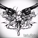 Példa a hát alsó részén található tetoválás vázlatára - opció - tatufoto.ru - 48