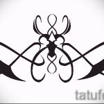 Példa a hát alsó részén lévő tetoválás vázlatára - opció - tatufoto.ru - 45